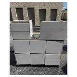 Modular Gray Cabinet System With Drawers