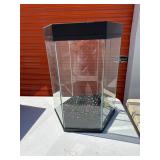 Hexagonal Glass Aquarium with Black Trim