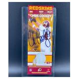 Autographed Chris Cooley Redskins Photo File Card
