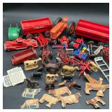 Vintage Rubber Farm Animals & Tractor Toys