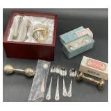 Baby Rattle, Spoons & Cup Sterling Silver,Pewter +
