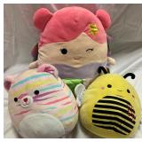 3 Squishmallows Stuffed Plush Toys