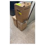 Lot of boxed soda syrup, open boxes