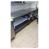 Stainless steel work table 96 x 30 with two under