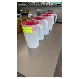 Four large plastic pitches