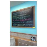 Wet erase chalkboard with markers 42 x 60