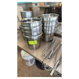 Eight round inserts stainless steel 9 inch wide