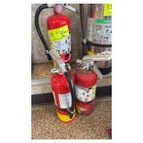 Three ABC fire extinguishers