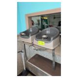 Two plastic booster seats