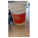 Lot of dishwasher chemicals, partially used.