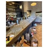 LARGE LOT OF ALL GLASSWARE ON BAR
