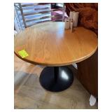 36 INCH ROUND WOOD DINING TABLE AND BASE