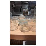 Lot of soy sauce bowls and pots