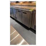 Two door under counter refrigerator with side