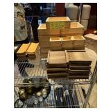 LOT OF WOOD BOXES AND TRAYS
