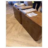 2 COCKTAIL TABLES WITH CLOSED BASES