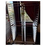 2 FULL SIZE ALUMINUM ROLLING RACKS