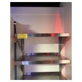 2 STAINLESS STEEL WALL SHELVES 24X12