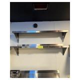 2 STAINLESS STEEL WALL SHELVES 12X48