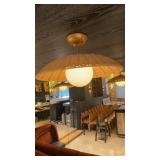 Two hanging basket style light fixtures