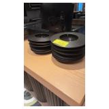 Lot of black rimmed fancy bowls, 11 pieces