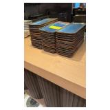 Lot of blue rectangular plates, 40 pieces
