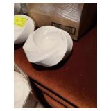 LARGE LOT OF SWIRL STYLE WHITE FANCY BOWLS