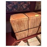 10 OTTOMANS GREAT CONDITION, RUST COLOR