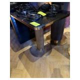 1 DINING TABLE 24X30 MARBLE TOP FANCY BASE