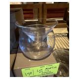 LOT OF MARTINI GLASSES WITH ICE BOWLS