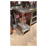 18 inches wide by 24 inches deep stainless steel