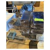 LOT OF ASSORTED SIZE BLUE RECTANGULAR PLATES