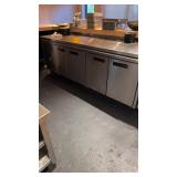Four-door under counter cooler 93 inches long