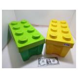 2 Lego Brick Storage Containers