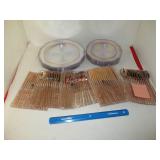 New 210ct Plastic Plates and Flatware