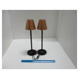 Set of 2 Small Modern Side Table Lamps