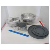 Stainless Steel Nesting Bowl Set with Lids