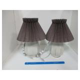 Set of 2 Matching End Table Lamps - New
