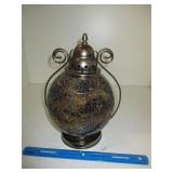 Glass Mosaic and Metal Lantern