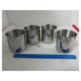 4 New Stainless Steel Camping Mugs