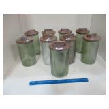 Lot - New Food Safe Glass Storage Jars - wood lids