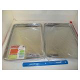 2 New Stainless Steel Baking Pans