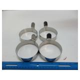 Set of 4 Stainless Egg Frying Rings - Food Grade