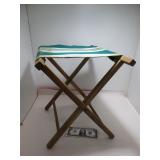 Vintage Wood & Canvas Camping Stool