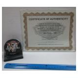 Signed ALEX HENRY Puck - MN WILD - w/COA