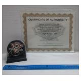 Signed KYLE WANVIG Puck - MN WILD - w/COA