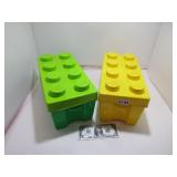 2 Lego Brick Storage Containers