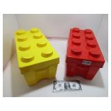 2 Lego Brick Storage Containers