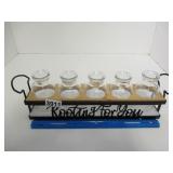 Plant Starting Glass Jar Set with Holder