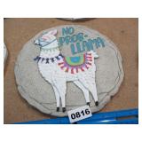 Quote plaque for Garden or Wall - Llama Theme